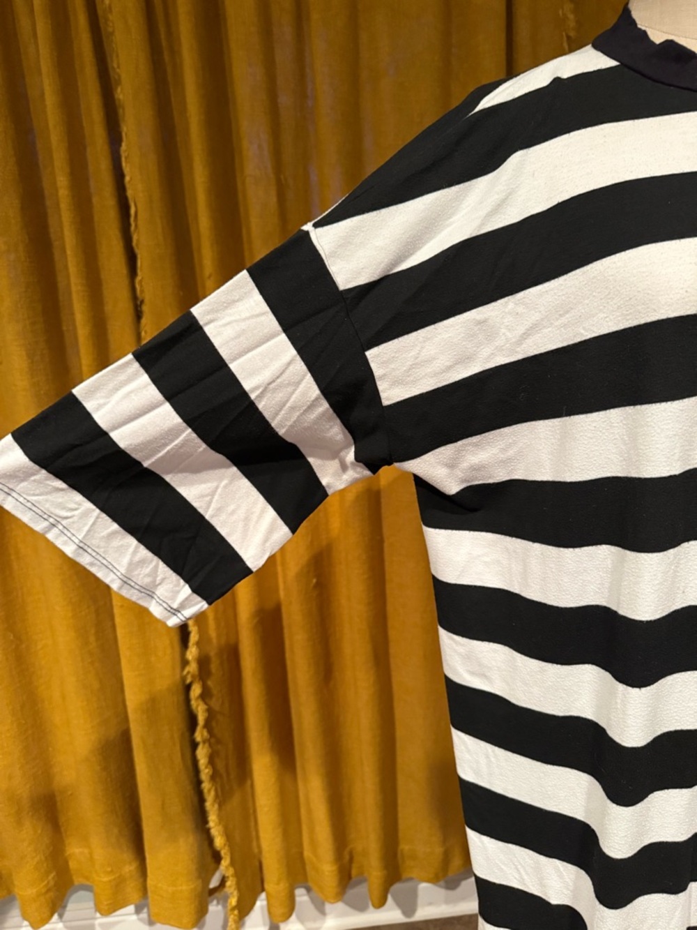 Dressed in LALA Black & White Striped Midi Dress - Picture 2 of 5